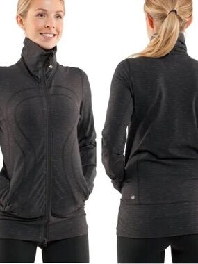 lululemon athletica Women's Charcoal Black In Stride zip jacket